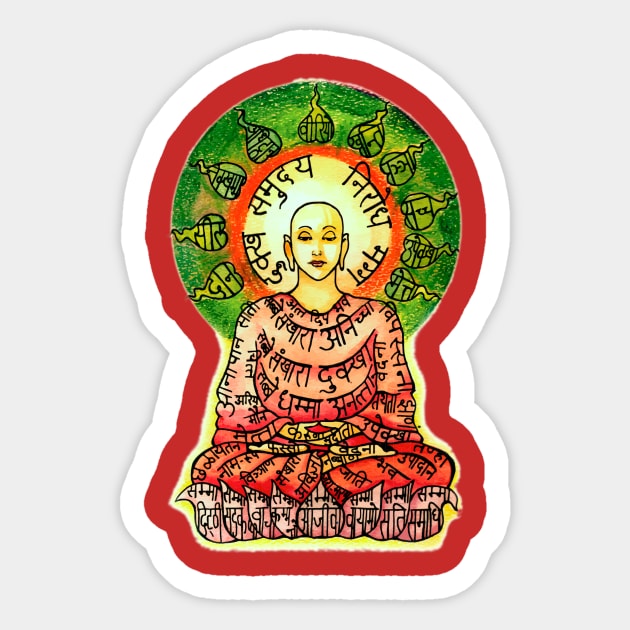 Buddhas Teachings Sticker by Temple of Being